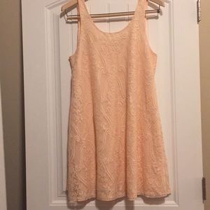 Peach Lace y2k Dress Size M